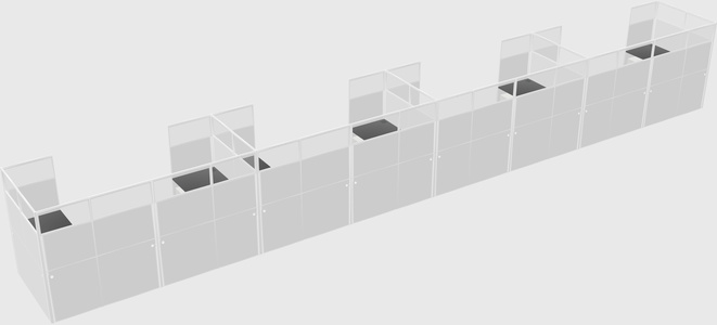 U-shaped cubicle