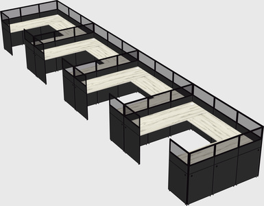U-shaped cubicle