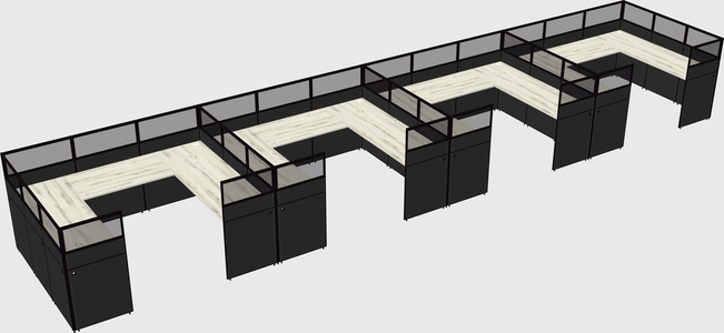 U-shaped cubicle