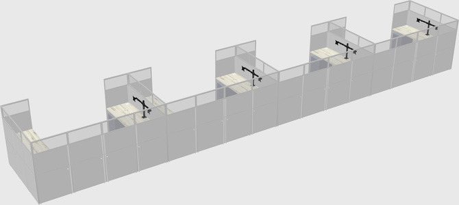 U-shaped cubicle