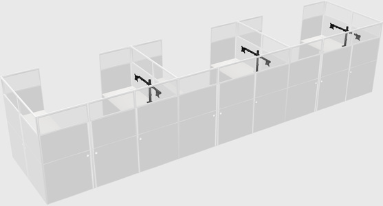 U-shaped cubicle