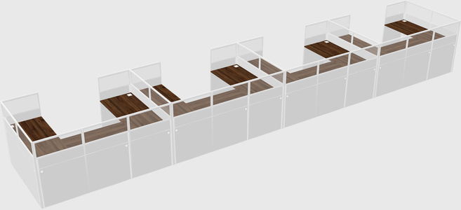 U-shaped cubicle