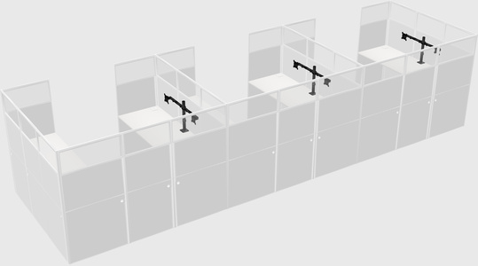U-shaped cubicle