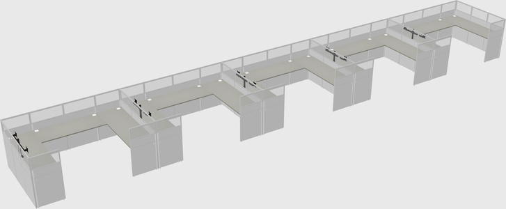U-shaped cubicle