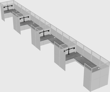 U-shaped cubicle