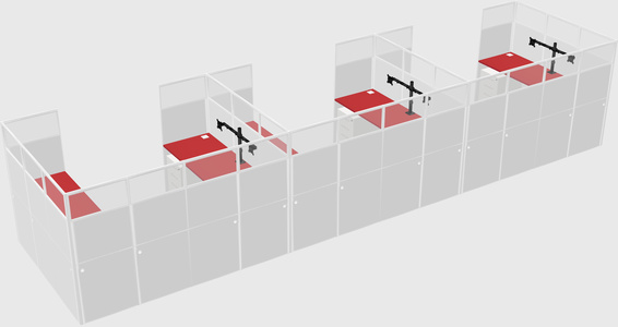 U-shaped cubicle