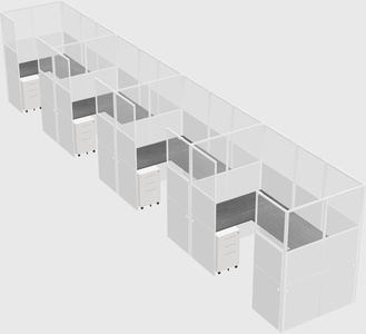 U-shaped cubicle