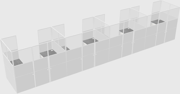 U-shaped cubicle