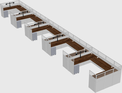 U-shaped cubicle