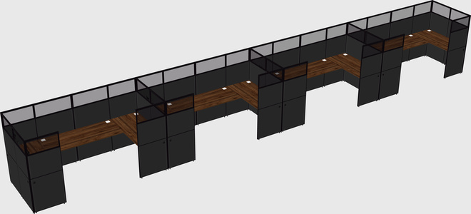 U-shaped cubicle