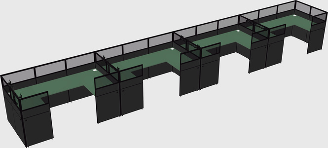 U-shaped cubicle