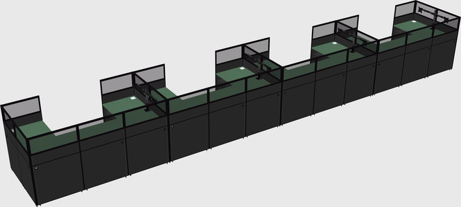 U-shaped cubicle