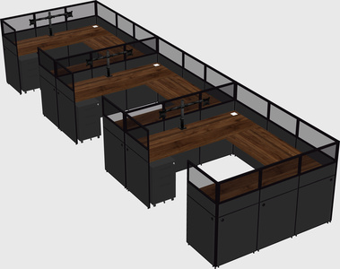 U-shaped cubicle