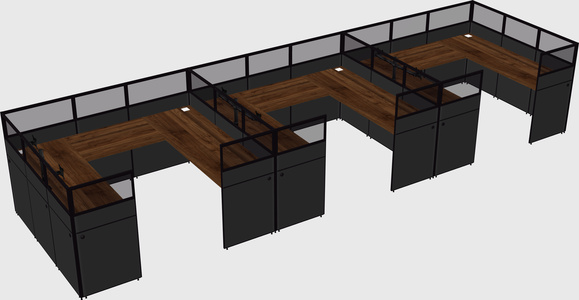 U-shaped cubicle