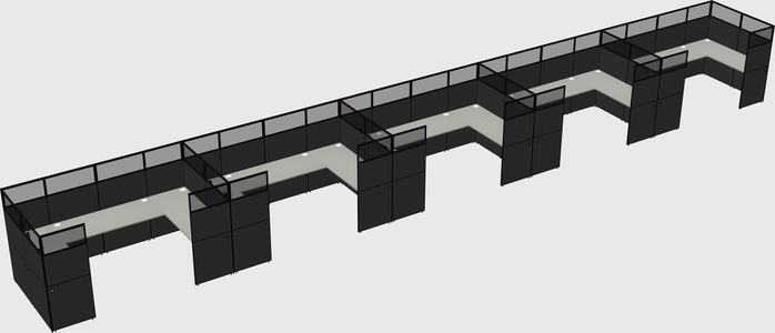 U-shaped cubicle