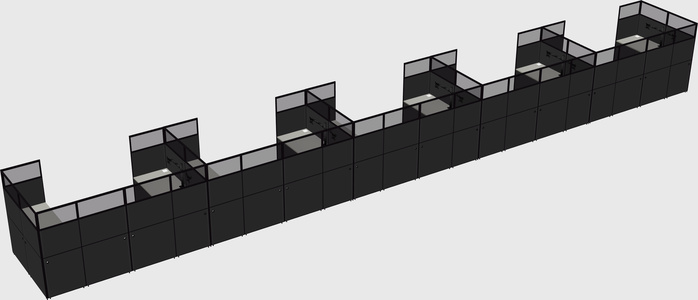 U-shaped cubicle