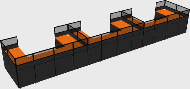 Cabine en u