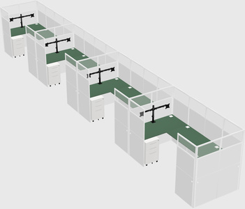 U-shaped cubicle