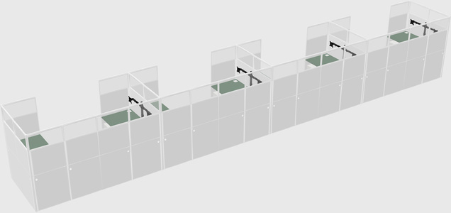 U-shaped cubicle