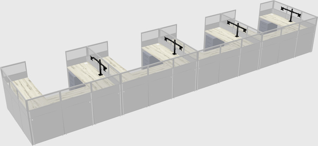 U-shaped cubicle