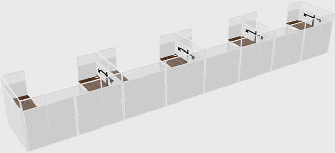 U-shaped cubicle
