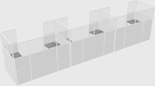 U-shaped cubicle