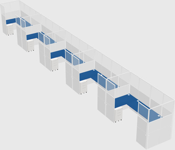 U-shaped cubicle