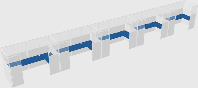 U-shaped cubicle