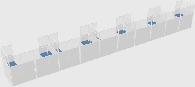 U-shaped cubicle
