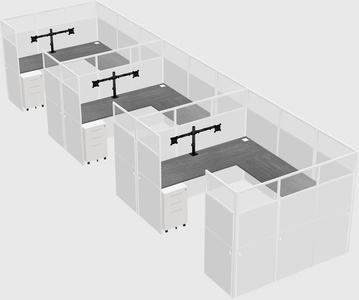 U-shaped cubicle