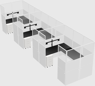 U-shaped cubicle