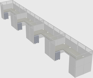 U-shaped cubicle