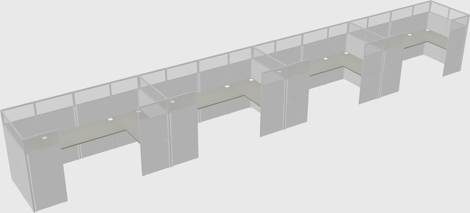 U-shaped cubicle