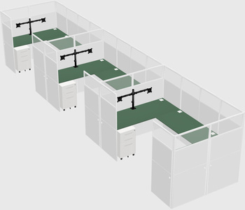 U-shaped cubicle