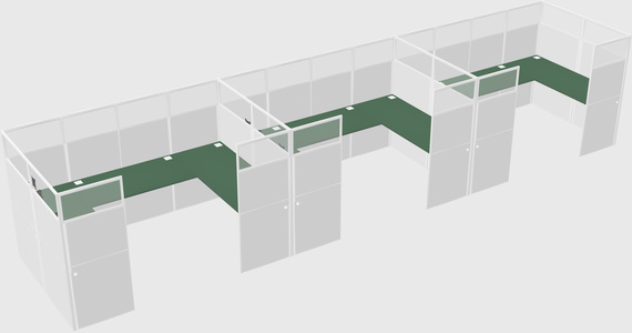 U-shaped cubicle