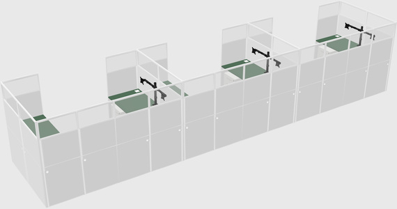 U-shaped cubicle