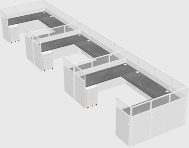 U-shaped cubicle