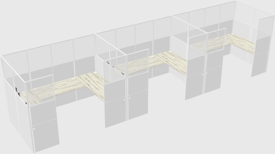 U-shaped cubicle