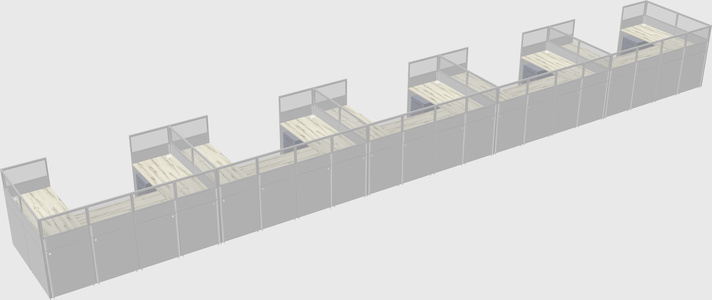 Cabine en u