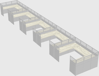 U-shaped cubicle