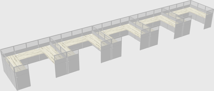 U-shaped cubicle
