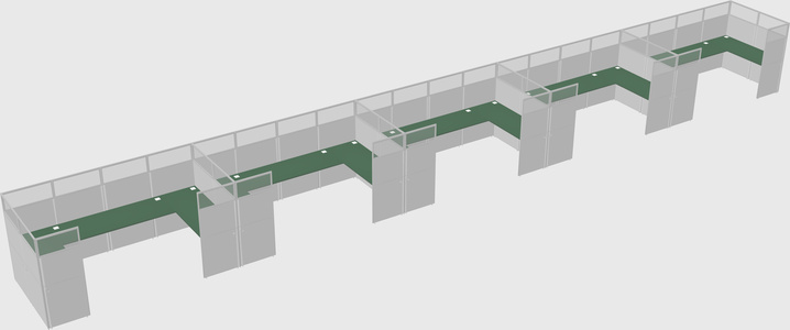 U-shaped cubicle