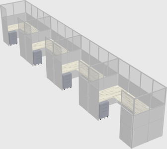 U-shaped cubicle