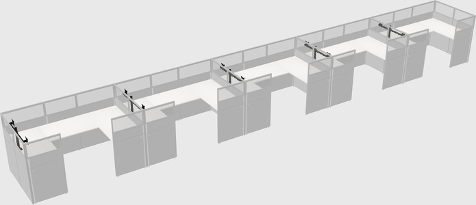 U-shaped cubicle