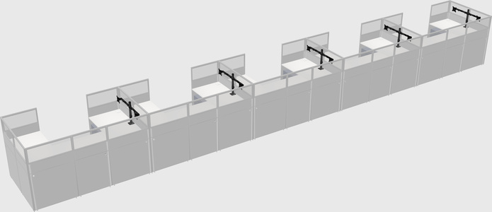 U-shaped cubicle