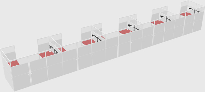 U-shaped cubicle