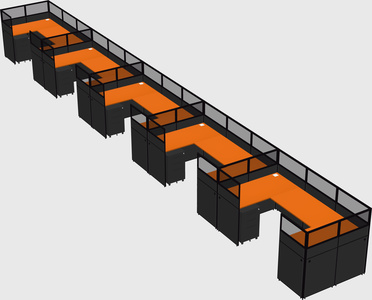 U-shaped cubicle