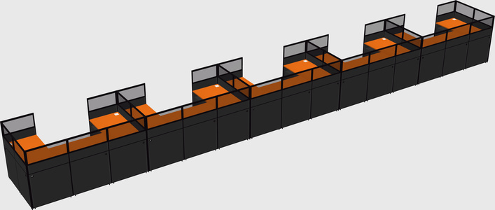 U-shaped cubicle