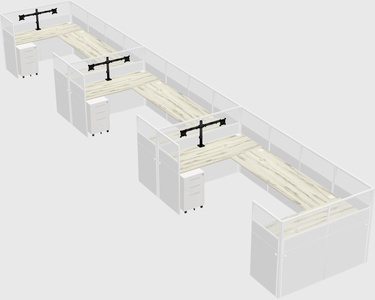 U-shaped cubicle