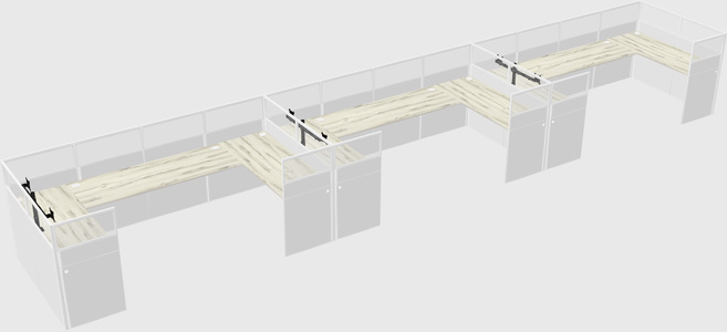 U-shaped cubicle